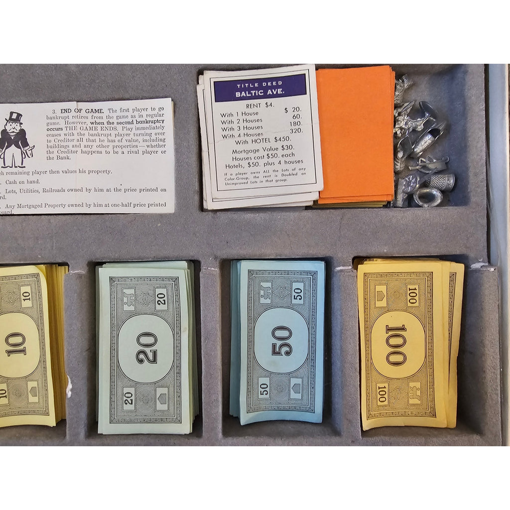 Vintage 1964 Monopoly Game Parker Bros - Big Red Box - Complete - One Owner!