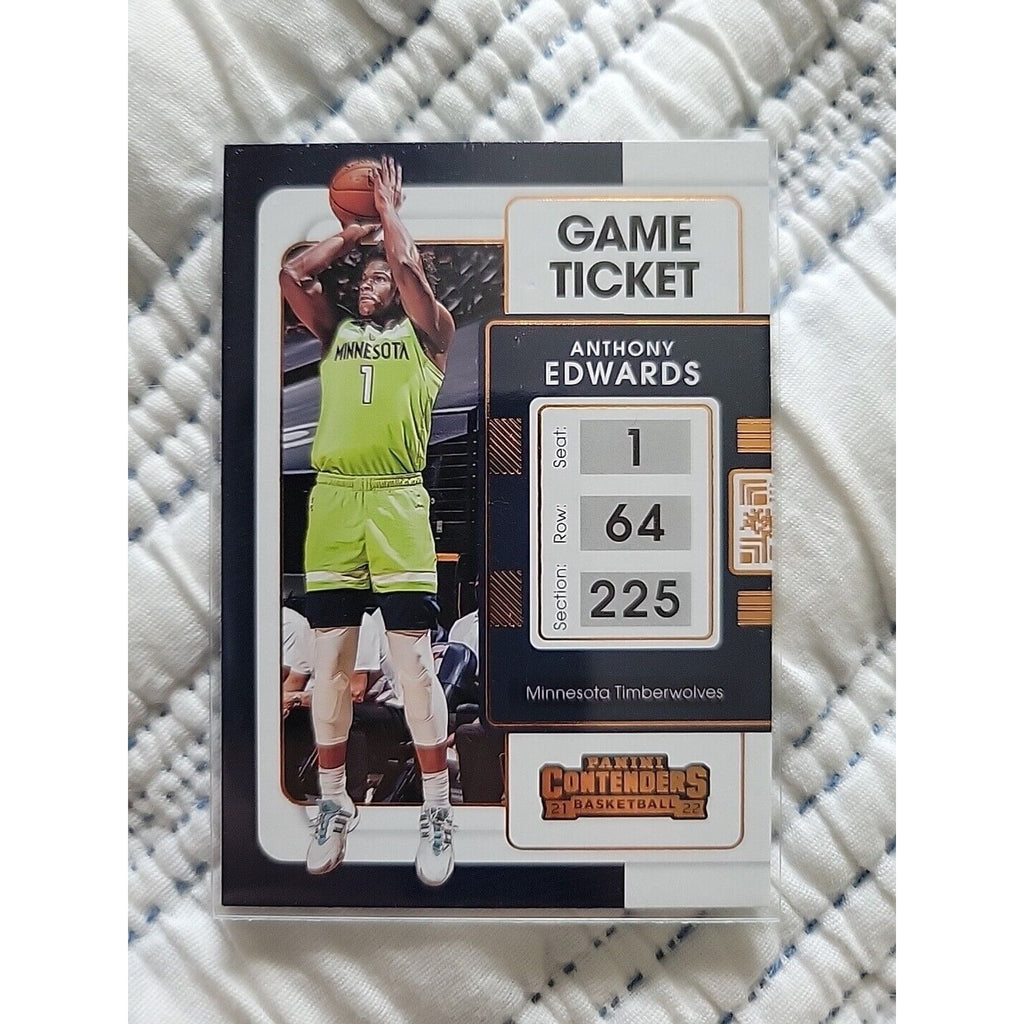 Anthony Edwards - 2021-22 Panini Contenders #5 - Bronze, Game Ticket