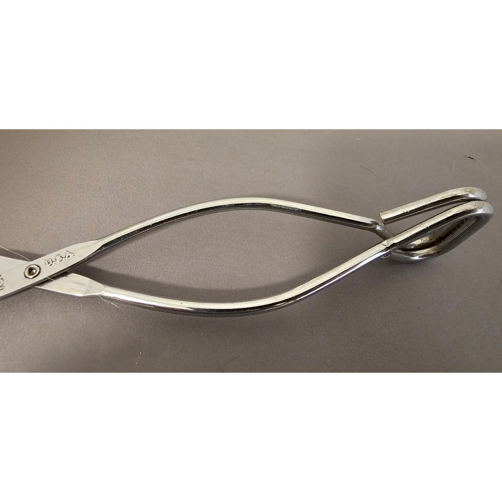 Vintage Ekco 10-1/2" Red Rubble Handle Stainless Steel Tongs - USA