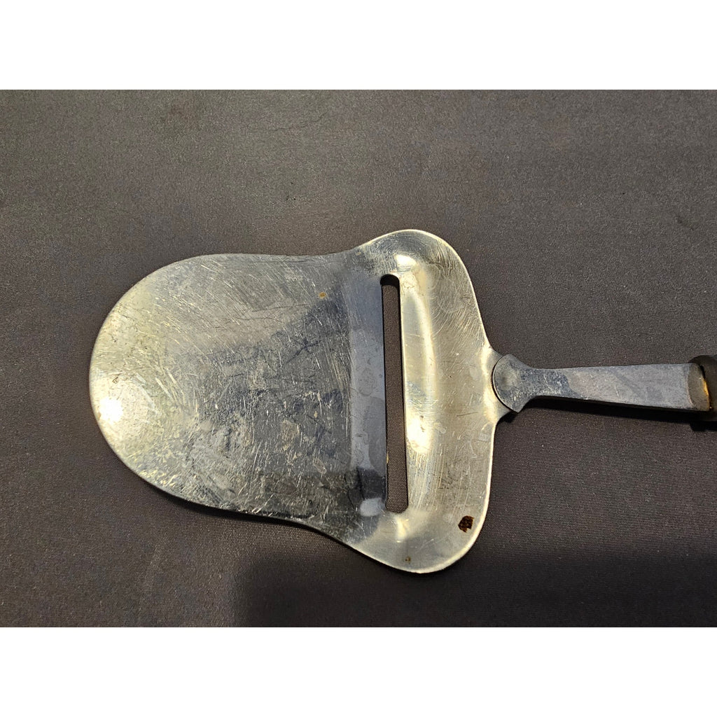 Vintage Stainless Steel Cheese Slicer/Server - Blue Porcelain Handle - Japan