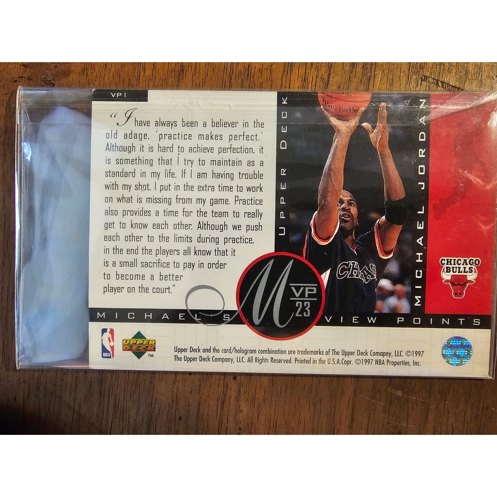 Michael Jordan 1997 Upper Deck #VP1 - View Points - NBA - Jumbo