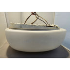 Vintage/Mid Century 3-Lamp 12" Dome Ceiling Light Fixture w/Frosted Glass Lens