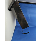 Vintage Black Metal Wall Mount Mailbox w/Emblem and Newspaper Rack Hooks