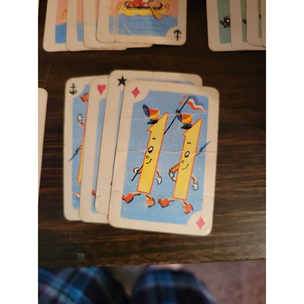 Vintage Whitman No. 3 Crazy Eights Mini Game - 43 Cards w/box instructions