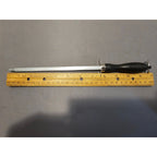 11-1/2" Black Plastic Handle Stainless Steel Knife Sharpener - Very Good