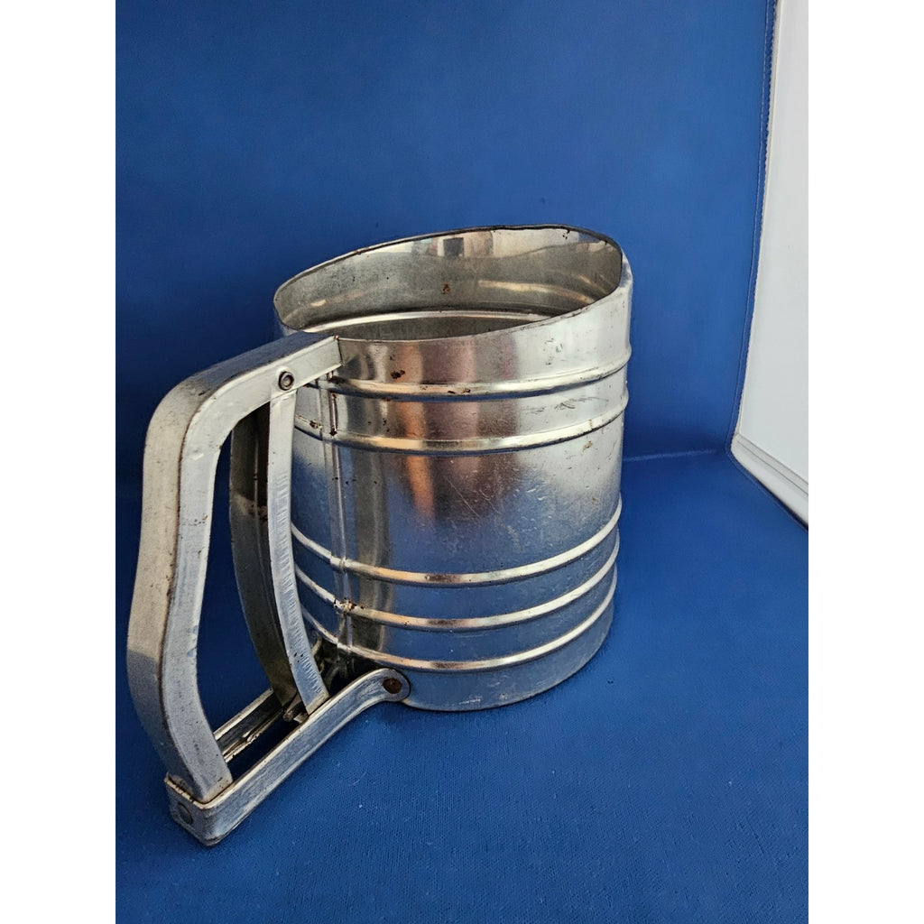 Vintage Foley Silver Sift-Chine Flour Sifter - USA