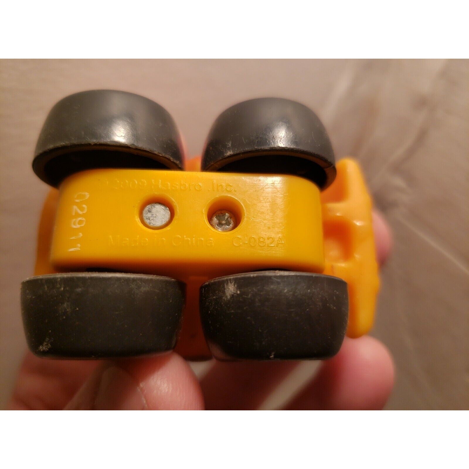 2009 Tonka Lil Chuck & Friends Plastic Toy Orange Car - Hasbro 02911 C-082A