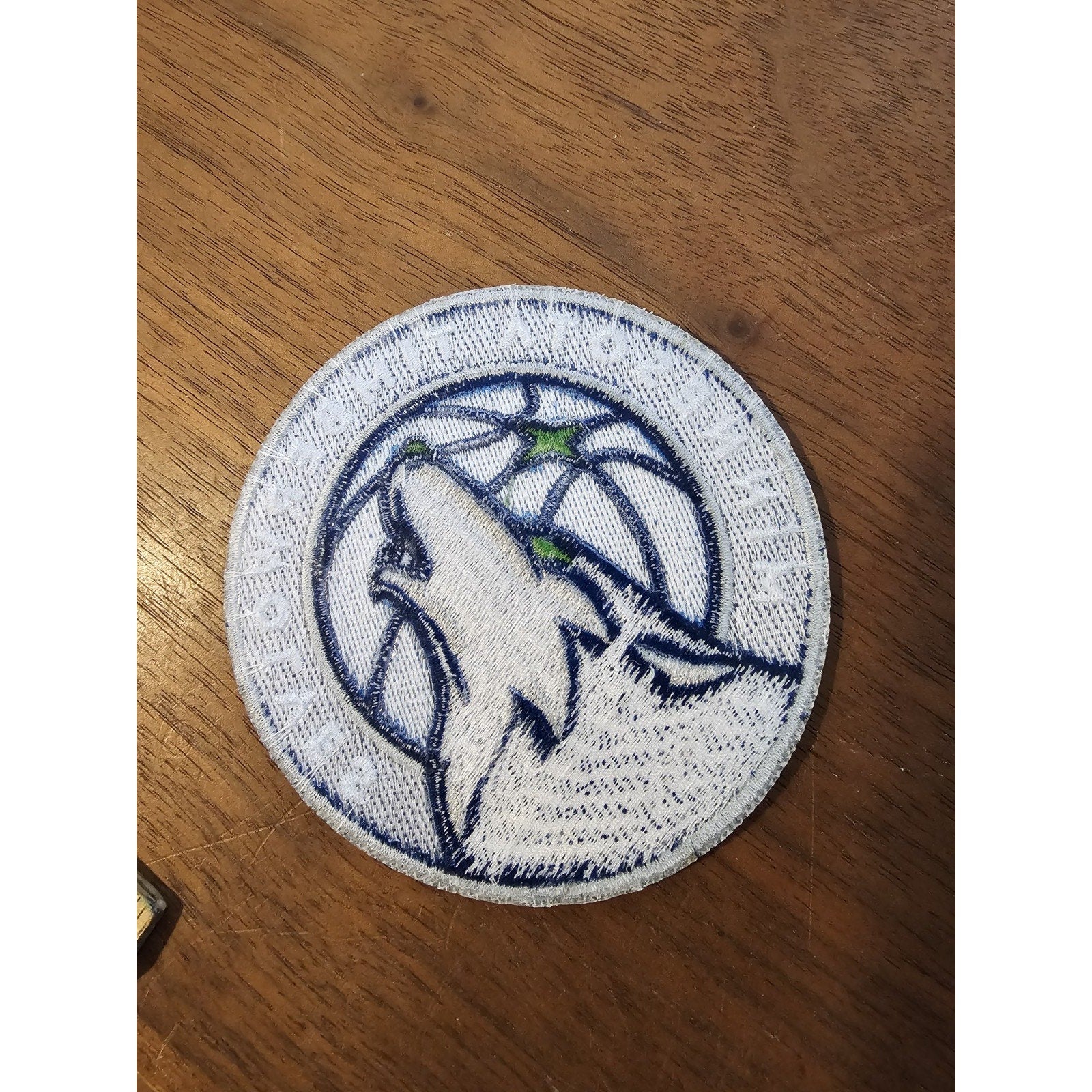 Minnesota Timberwolves - Round Iron-On Embroidered Patch - Logo - 3.5" Diameter