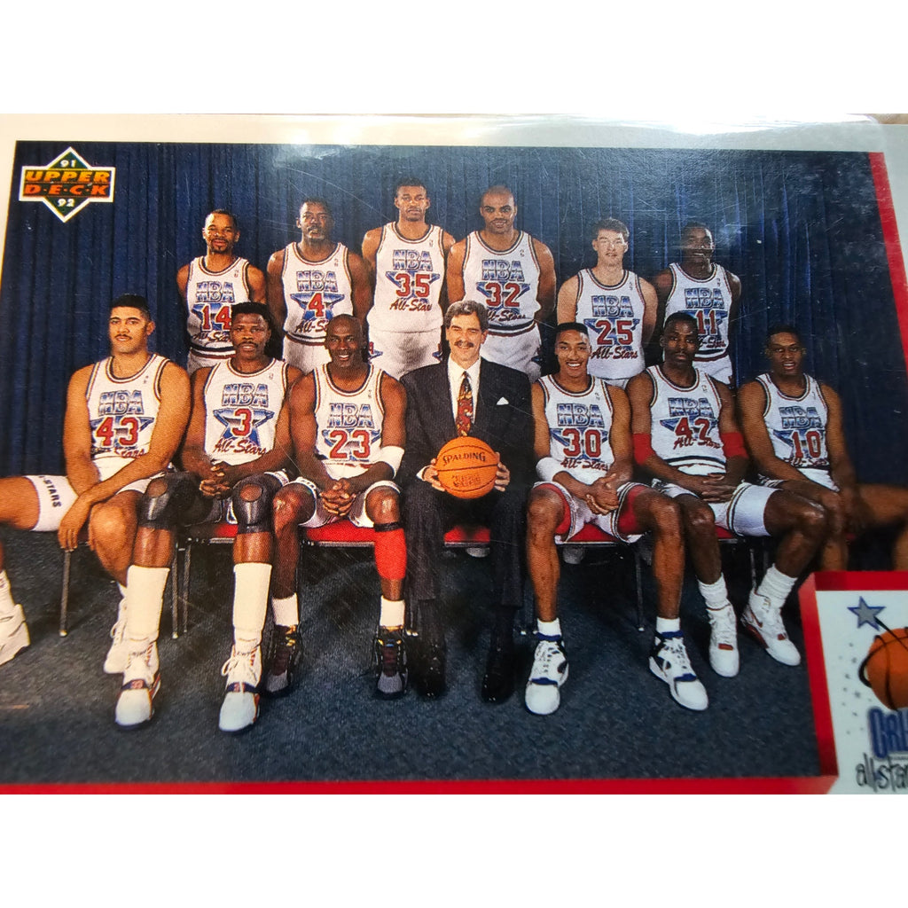 Michael Jordan 1991-1992 Upper Deck #449 - East All-Star Checklist - NBA