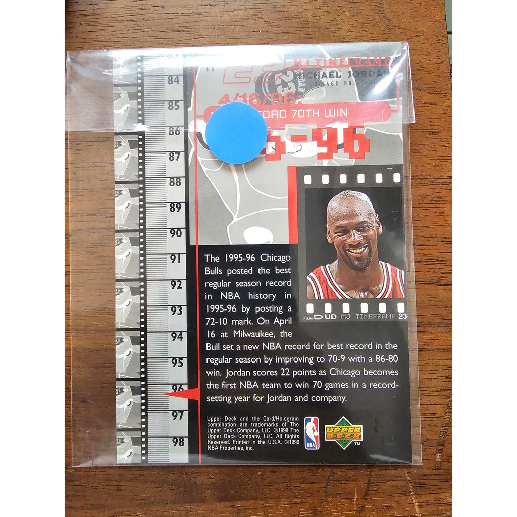Michael Jordan 1999 Upper Deck #C11 - NBA Record 70th Win - MJ Retires - Jumbo