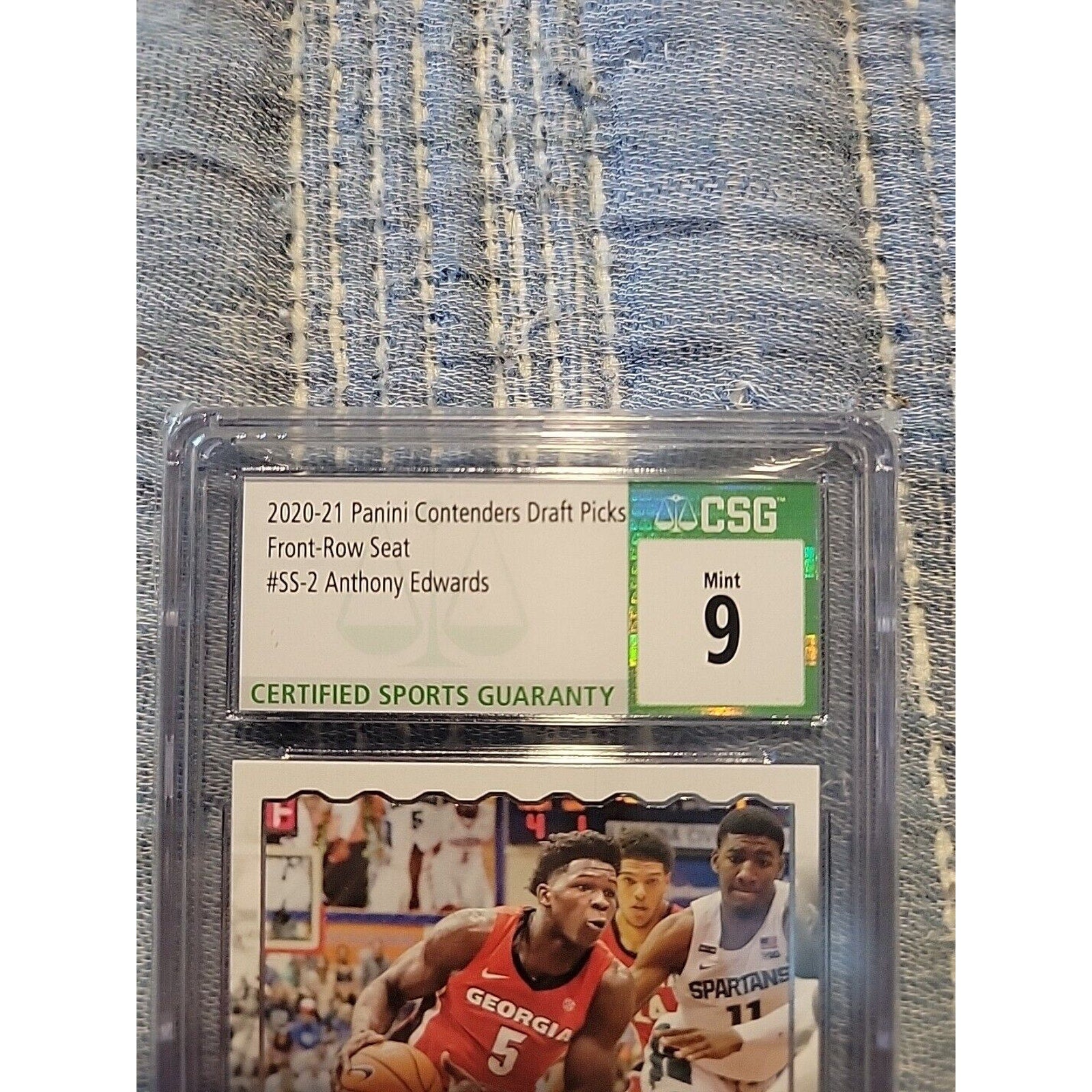 Anthony Edwards 2020-21 Panini Contenders Draft Picks Front Row Seat #SS-2 CSG 9