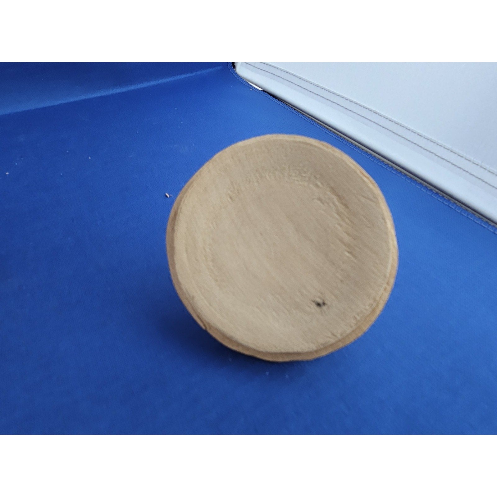 Vintage Small Handmade Carved Round Wood/Bark Box w/Lid