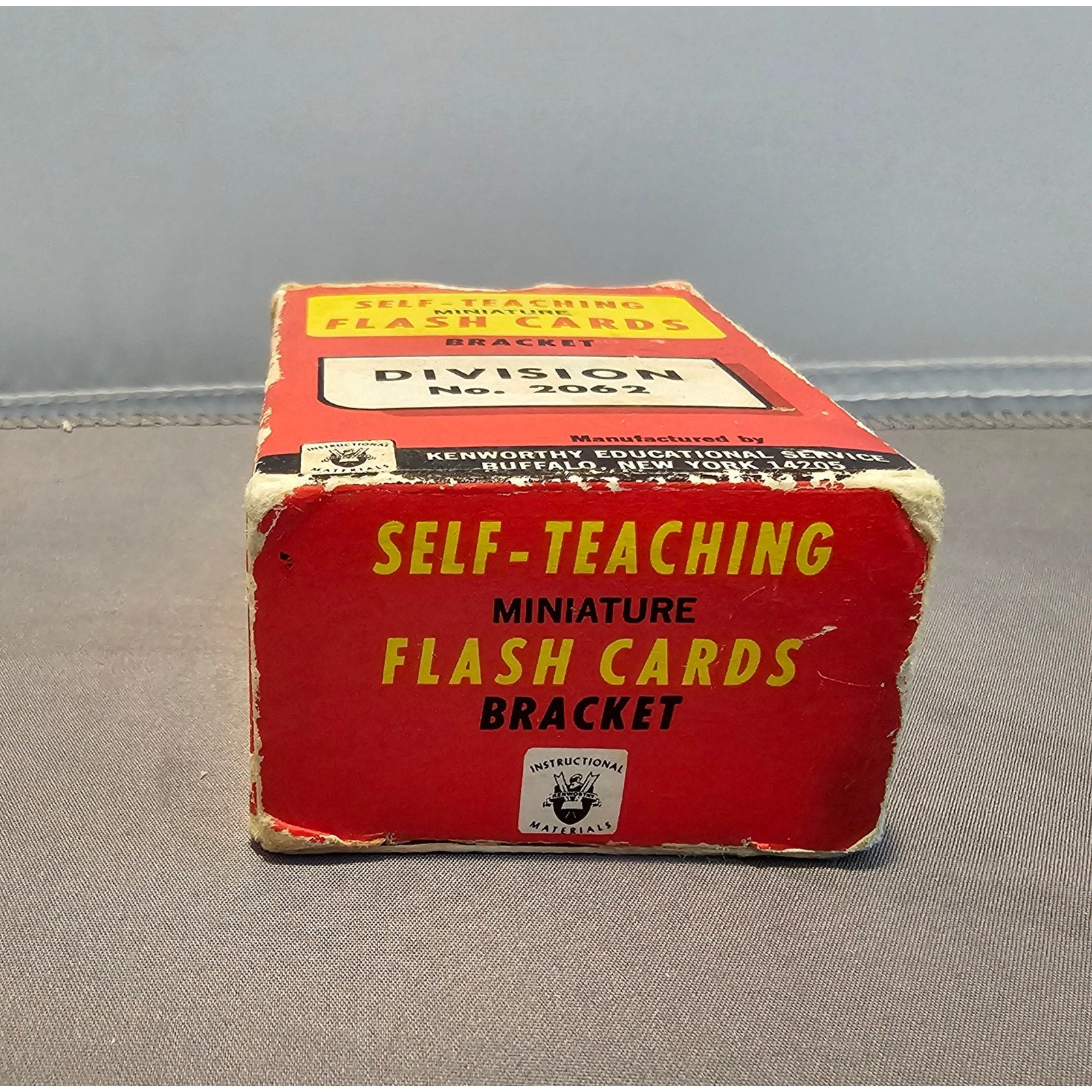 Vintage Kenworthy Miniature Math Flash Cards - Division #2062 - Self Teaching