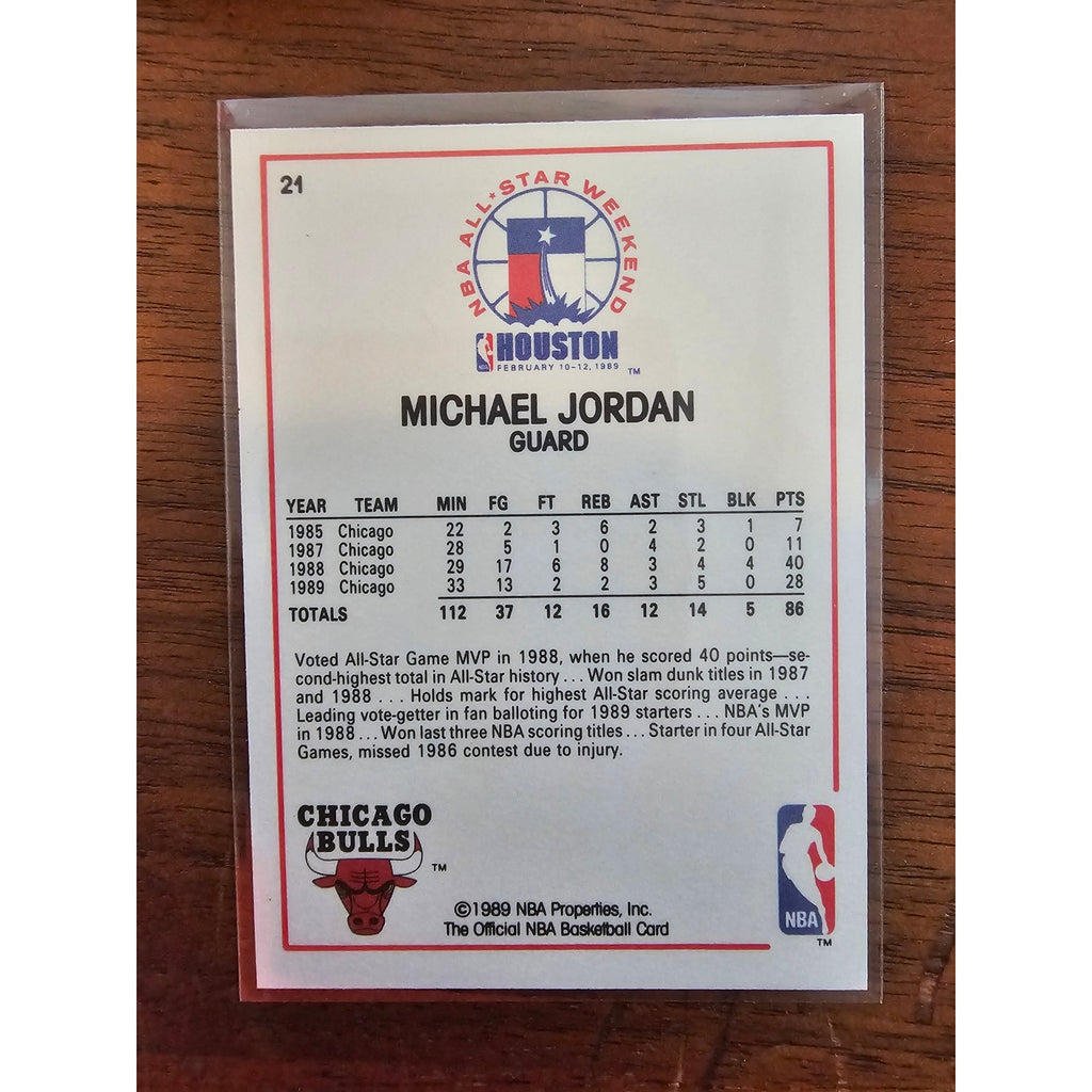 Michael Jordan 1989-1990 NBA Hoops #21 - Chicago Bulls - NBA - Fresh Pull
