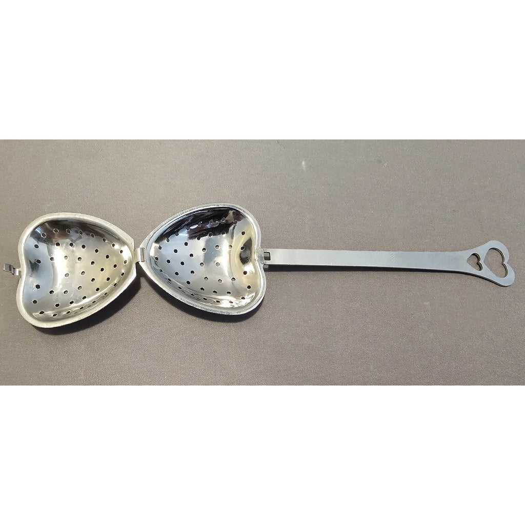 Heart Shaped Silver Tea Spoon - 5-1/2" long - used