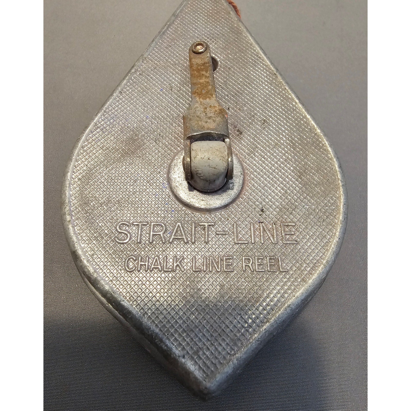 Vintage Irwin STRAIT-LINE Chalk Line Reel - Plumb Bob - Metal Case - USA