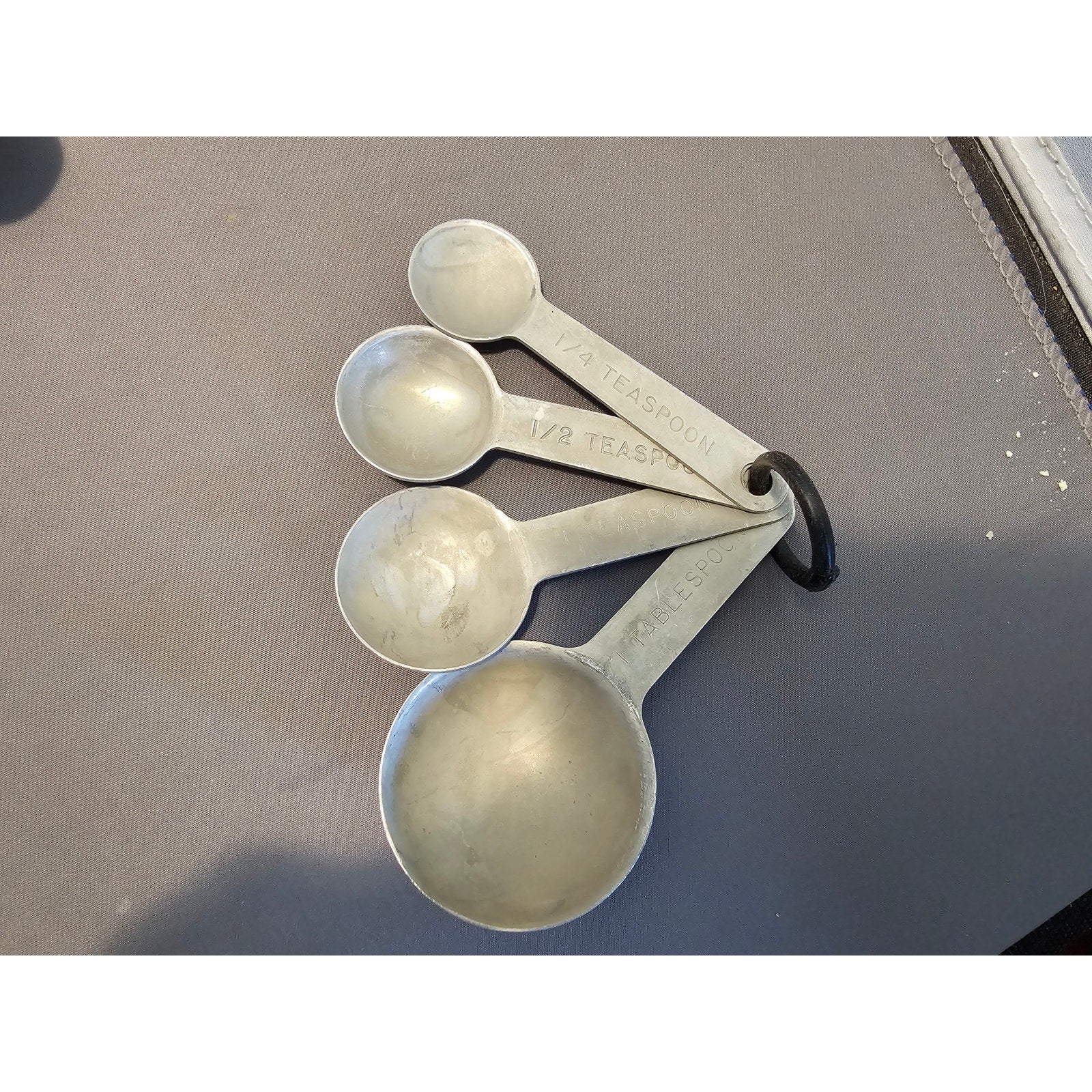 Set Of 4 Vintage Aluminum Measuring Spoons