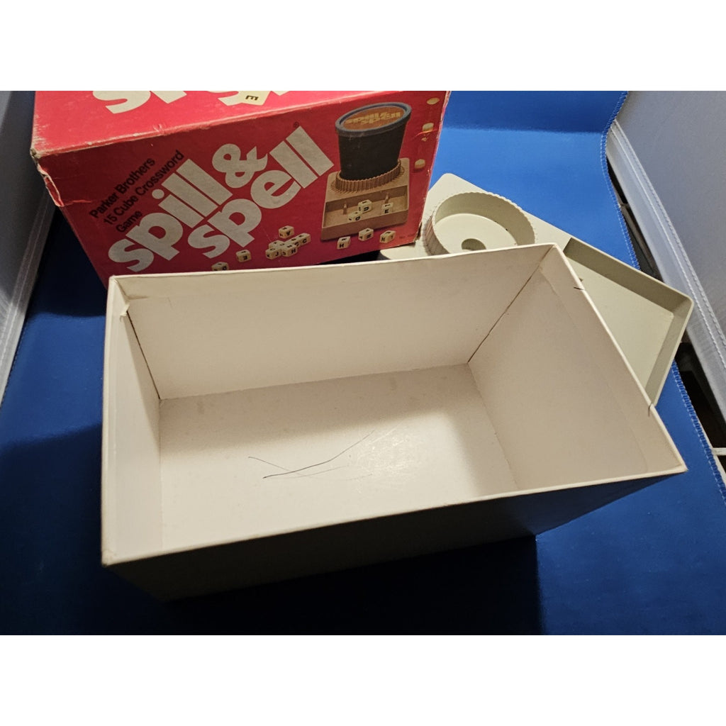 Vintage 1972 Parker Brothers #102 - Spill & Spell Dice Game - Box & Tray ONLY