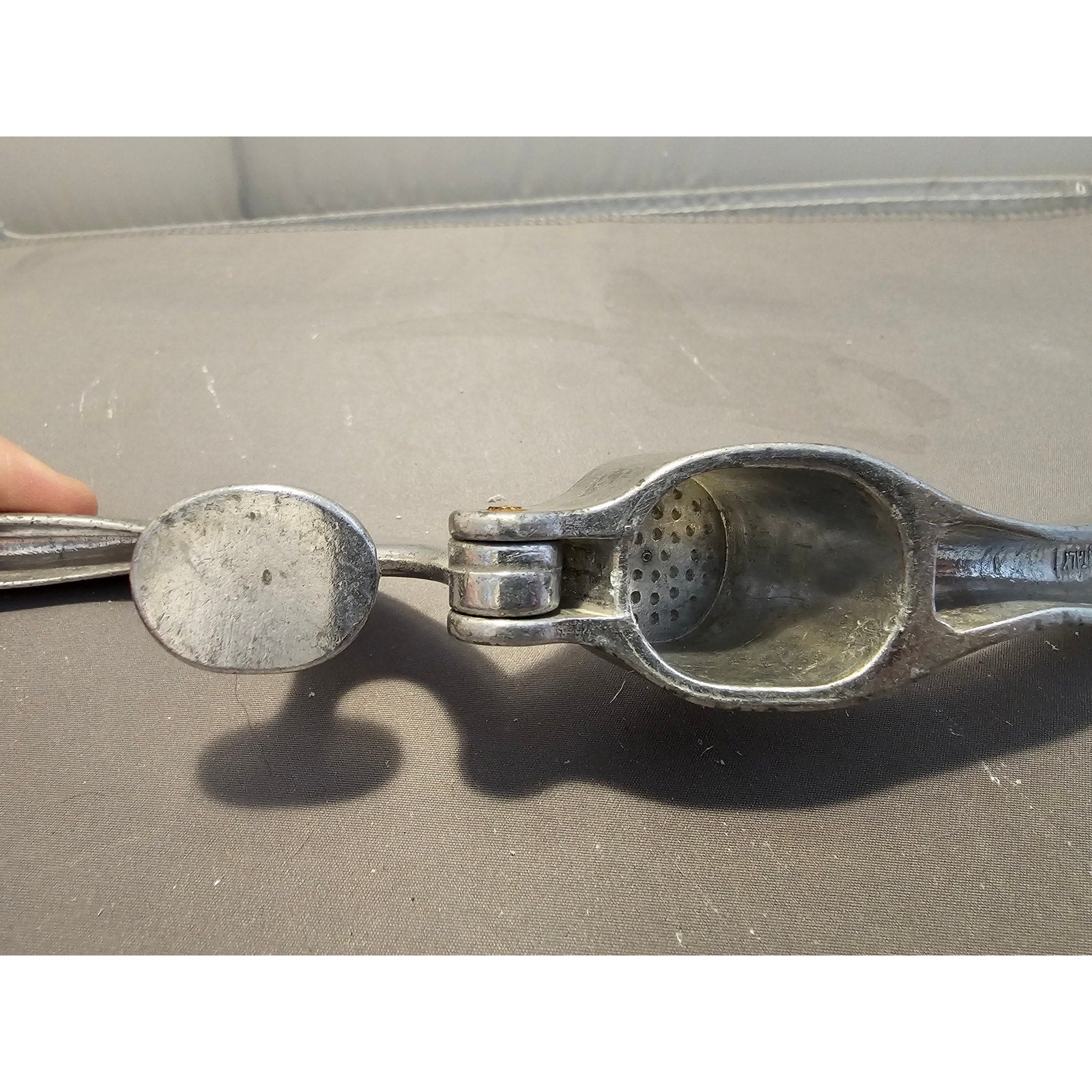 Vintage Aluminum Garlic-Onion Juicer Press - Italy
