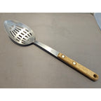 Vintage Maid off Honor Stainess Steel Slotted Serving Spoon w/Wood Handle - USA