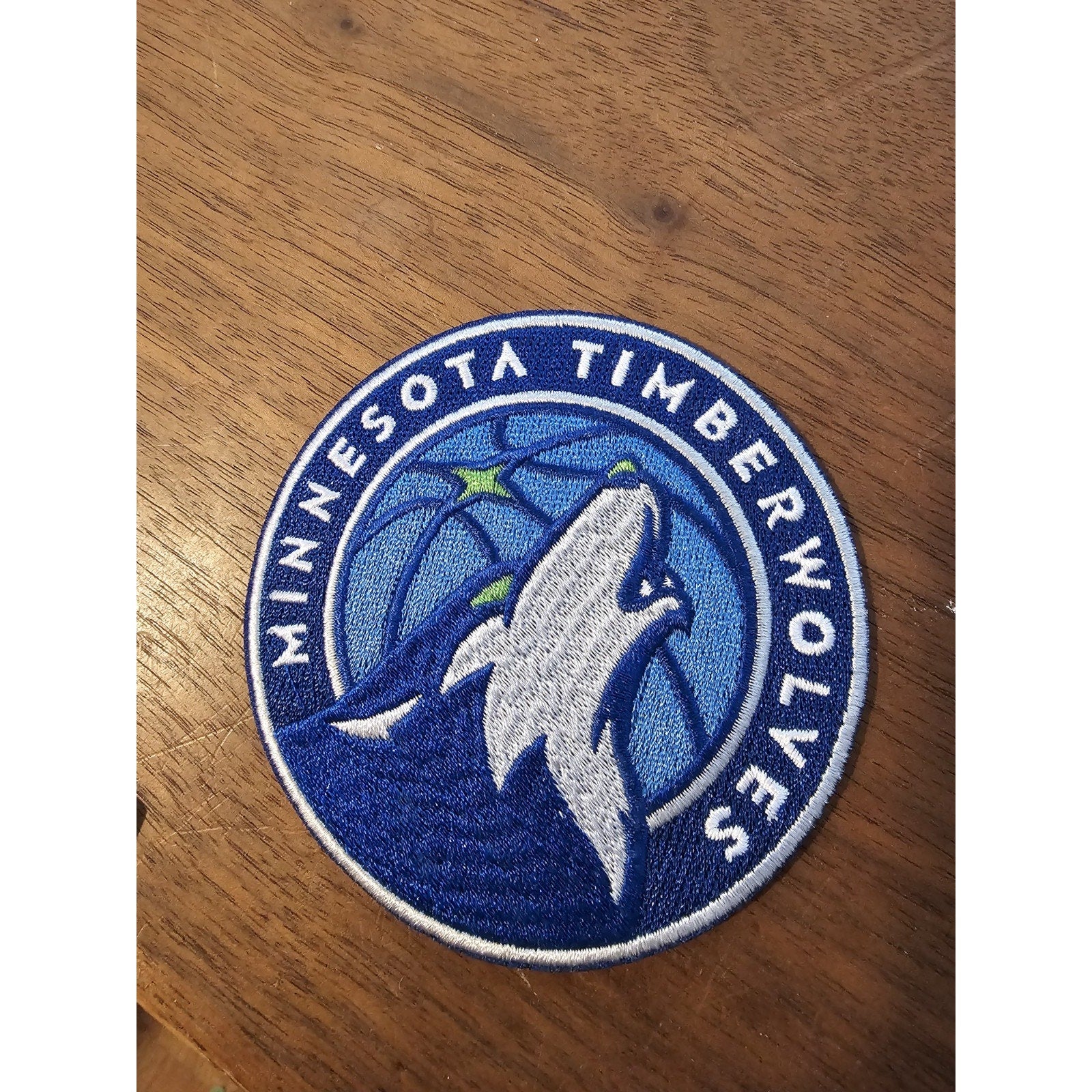 Minnesota Timberwolves - Round Iron-On Embroidered Patch - Logo - 3.5" Diameter