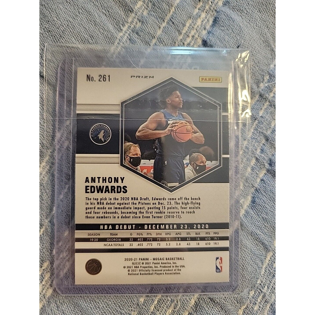 Anthony Edwards 2020-21 Panini Mosaic Pink Camo Prizm #261 Rookie Card RC