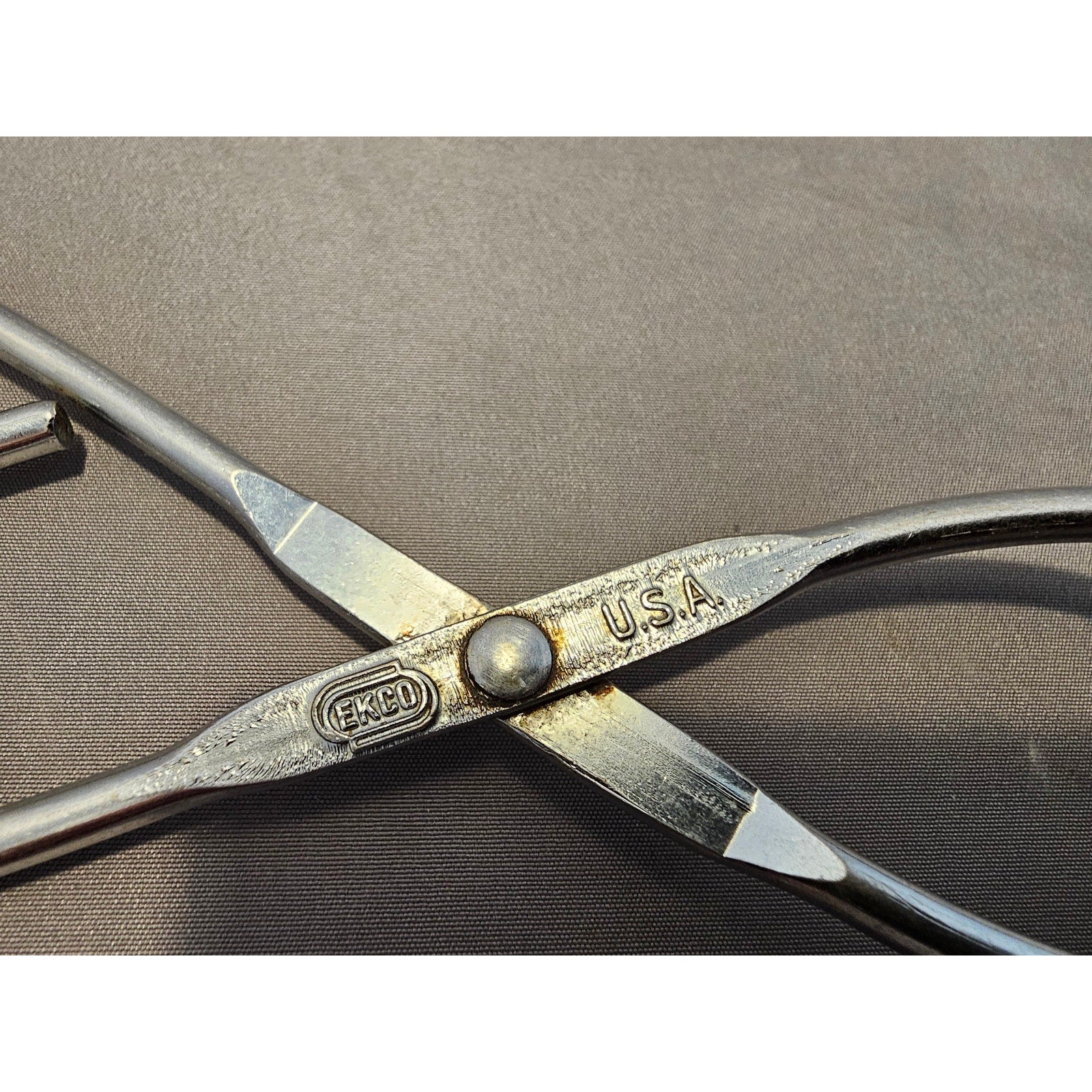 Vintage Ekco 8" (inch) Stainless Steel Tongs - USA