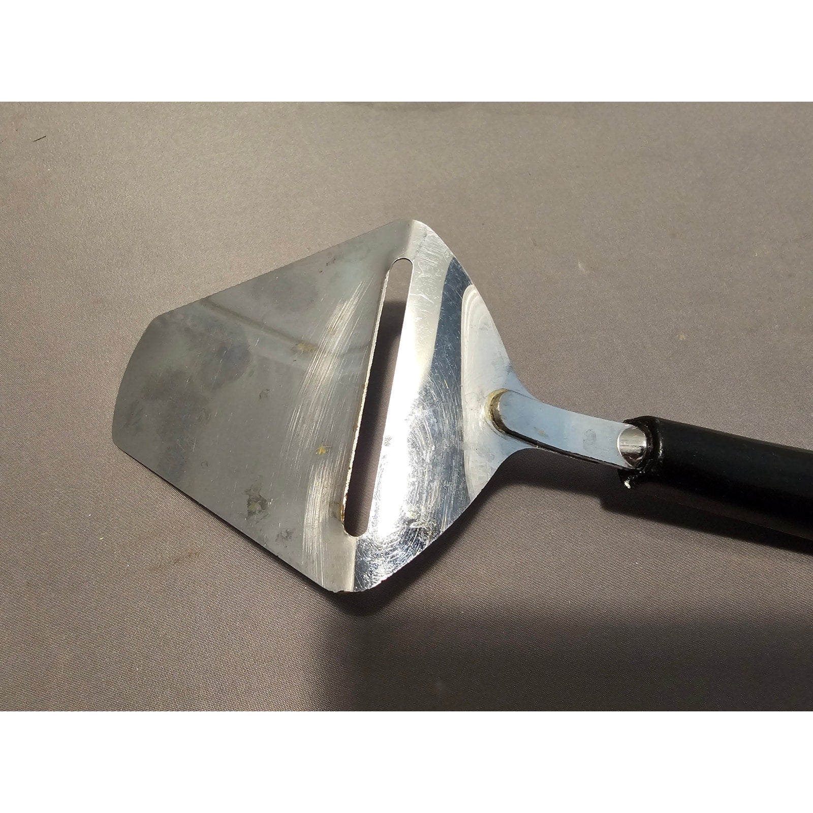 Vintage Ekco Stainless Steel Cheese Slicer/Server - Black Plastic Handle - USA