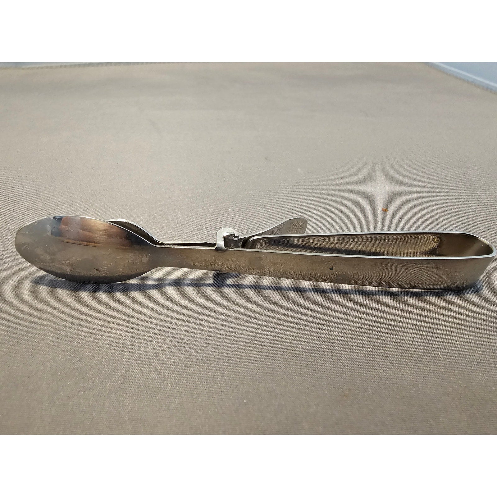 Stainless Steel Buffet Serving Tongs - Double Spoon - 4.25in