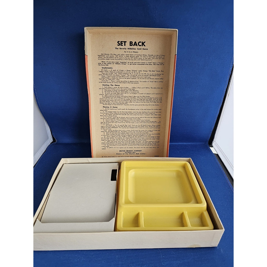 1963 Milton Bradley 4332 - The Beverly Hillbillies Card Game "Set Back" - Box