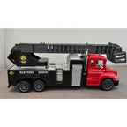 Electric Eddie Toy Boom/Ladder Truck - Red/Black - China - loose