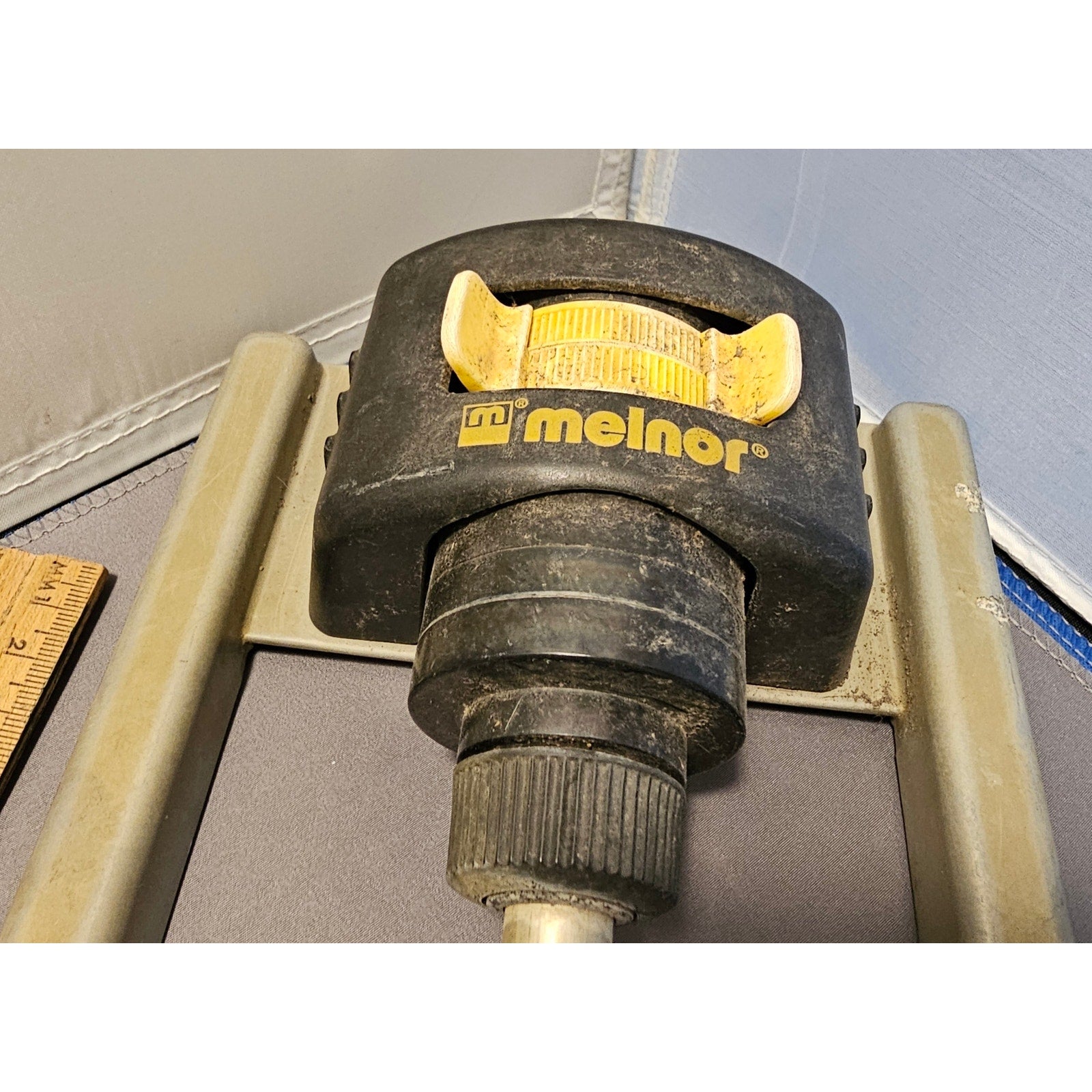 Vintage Melnor Metal Oscillating Lawn Sprinkler Sled - used