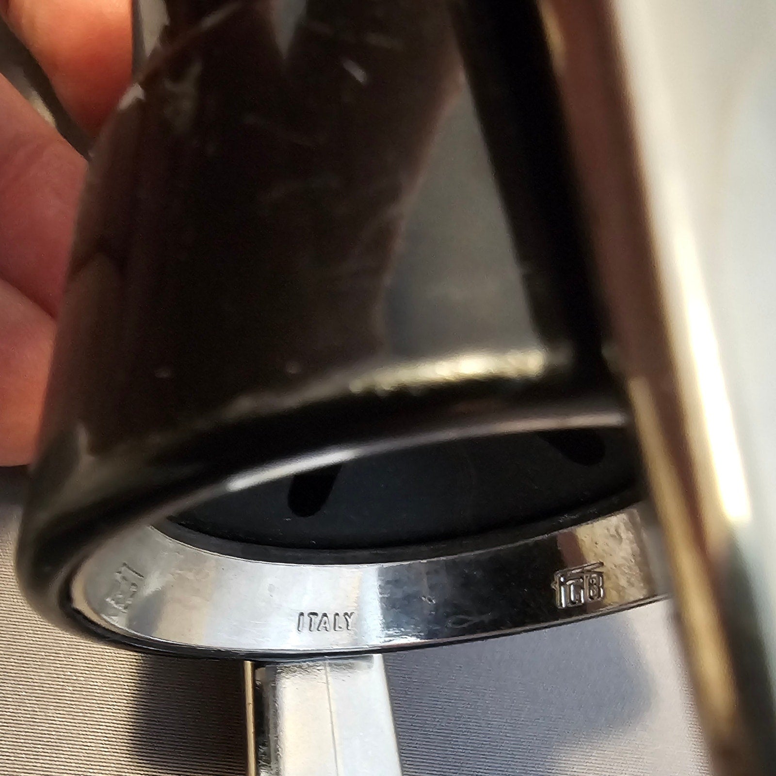 XL Brevettato Lumezzane Black/Silver Corkscrew Wine Bottle Opener w/Fins - Italy