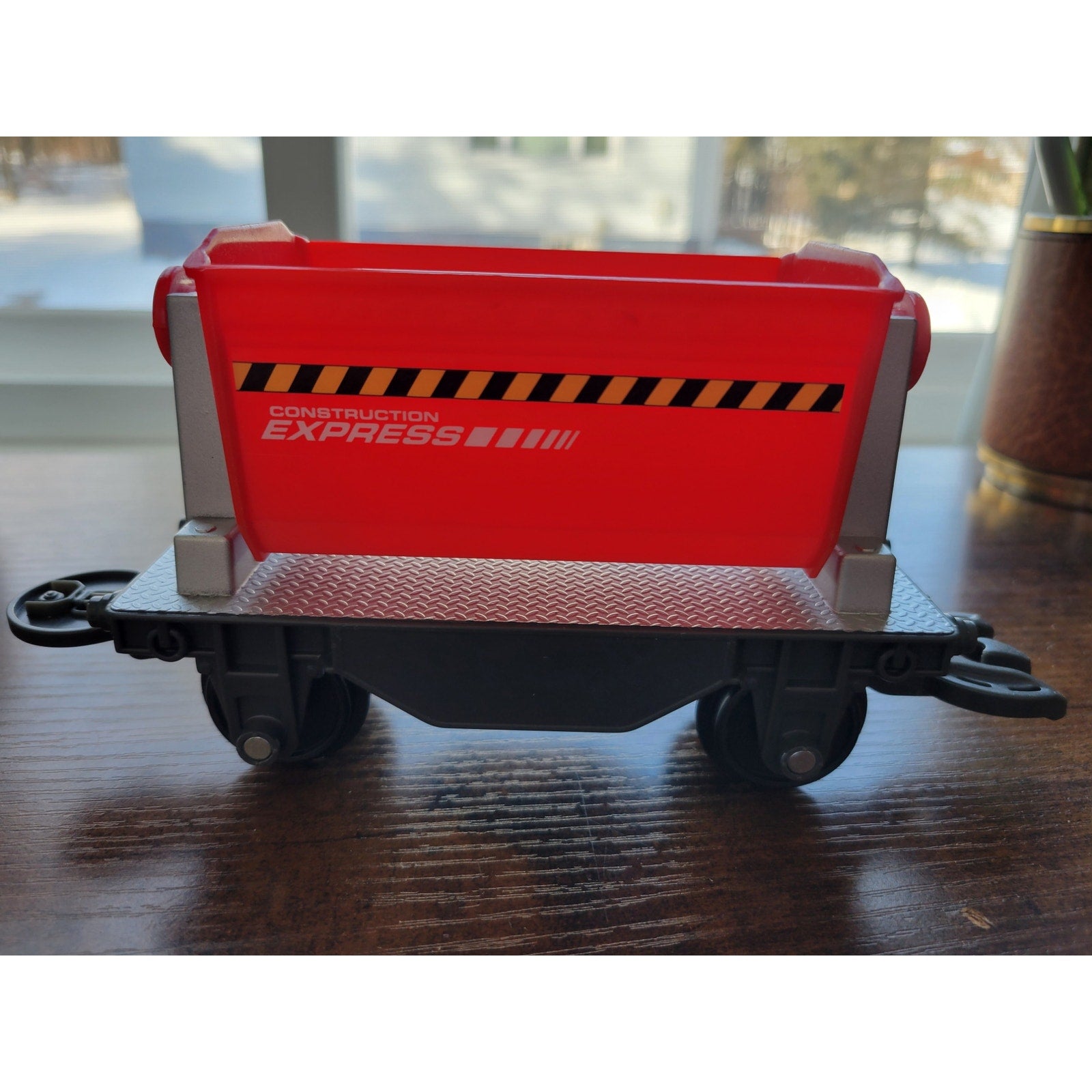 Toy Caterpillar Construction Express Train Set #6454/6455 - Red Dump Car