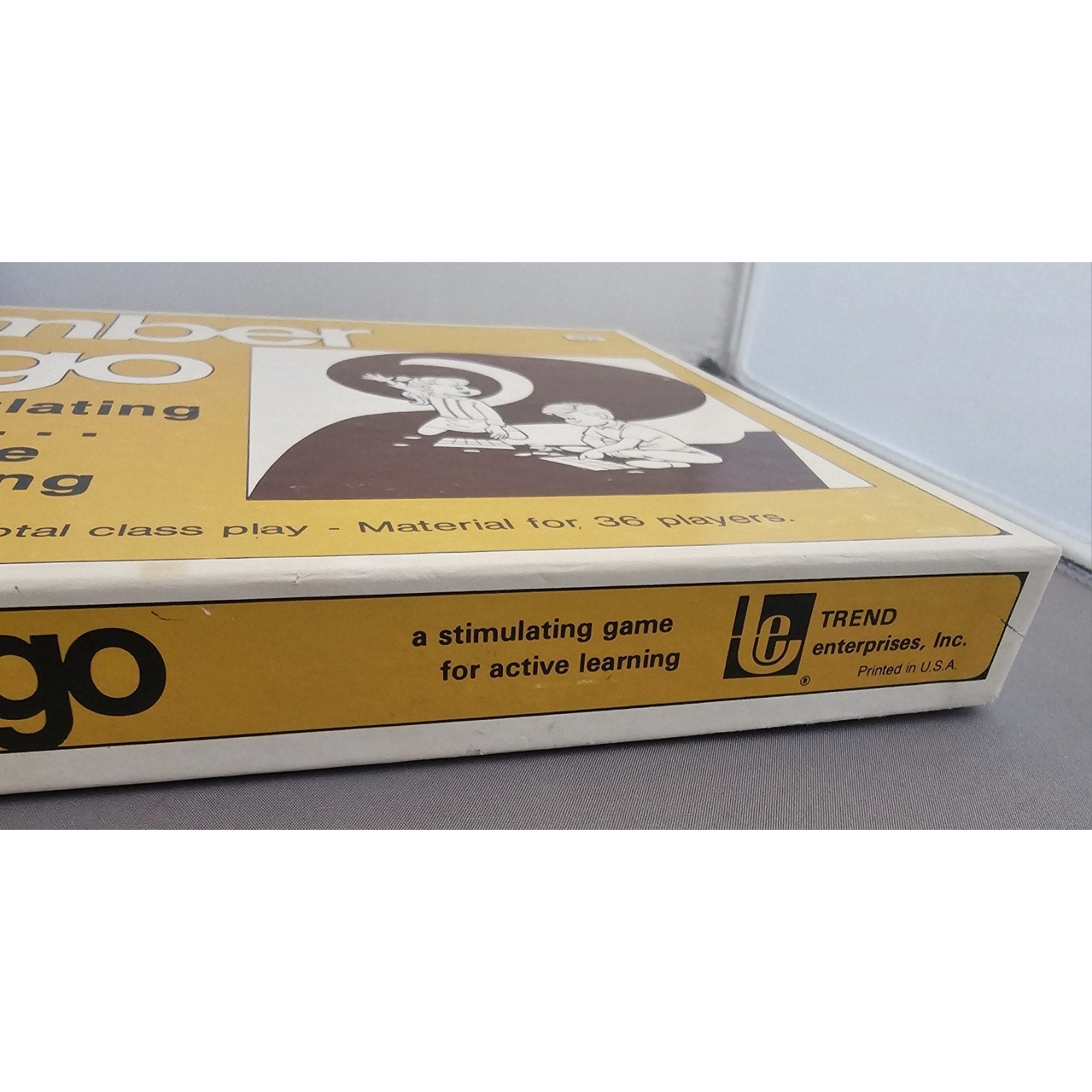 Vintage Number Bingo (Yellow Box) T-102 by Trend Enterprises - for 36 Players