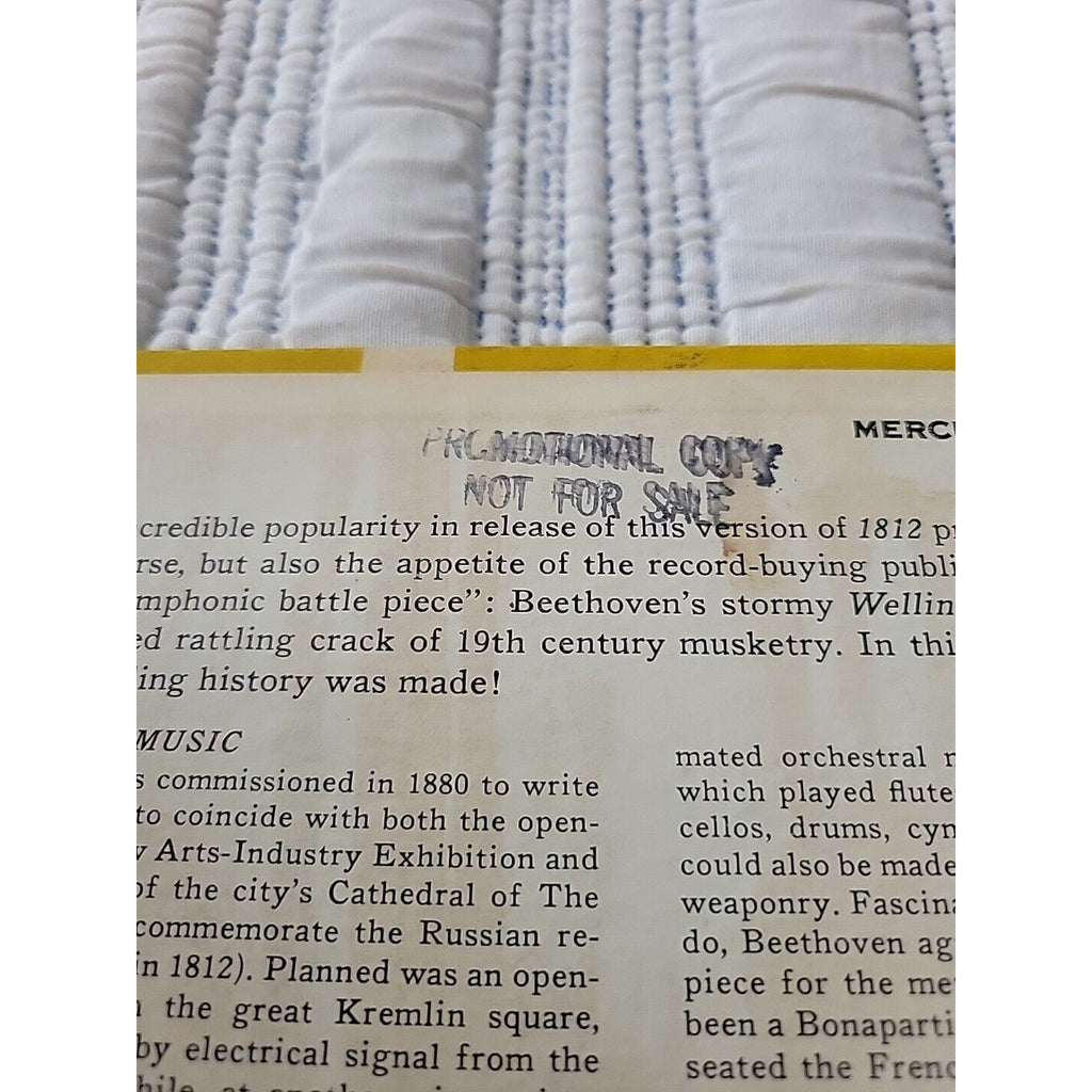 1812 Overture & Wellington's Victory - SRD 19 LP Vinyl - PROMO - Mpls Symphony