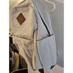 New Loulu Large Canvas Tan/Beige Backpack - Vegan Leather - with Bag