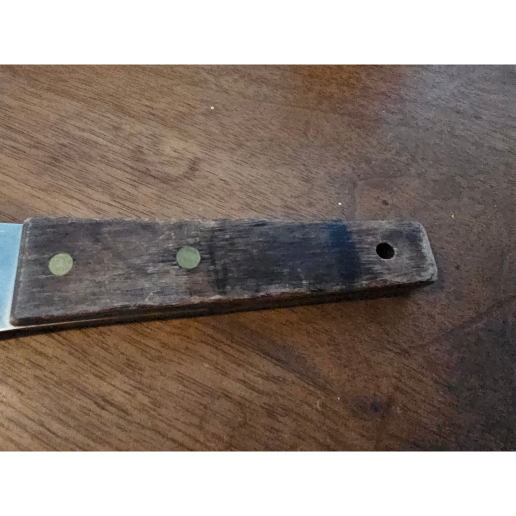 Vernco Stainless Steel 9-1/2" Ice Cream Scoop w/Rivet Wood Handle - Japan - AAA