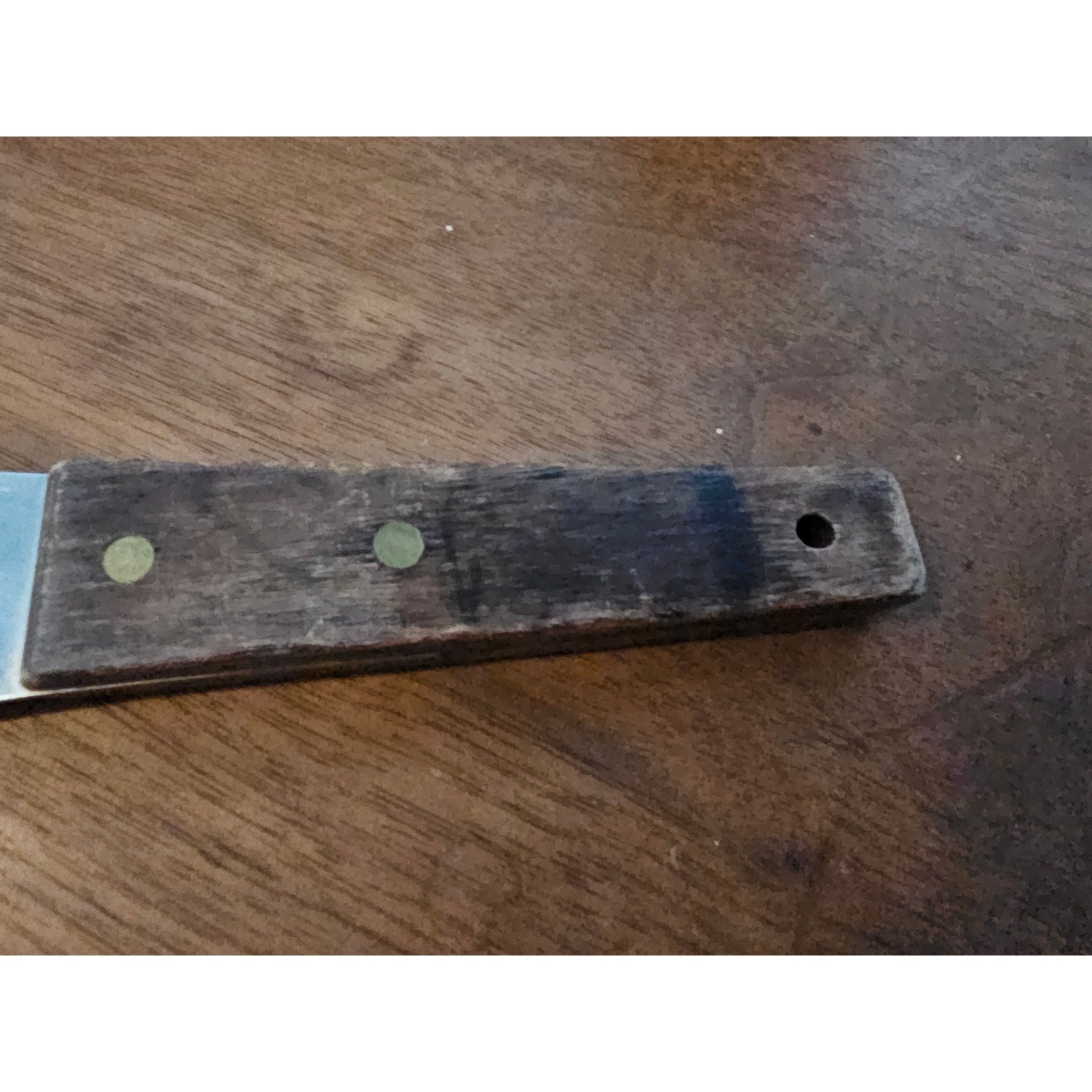 Vernco Stainless Steel 9-1/2" Ice Cream Scoop w/Rivet Wood Handle - Japan - AAA