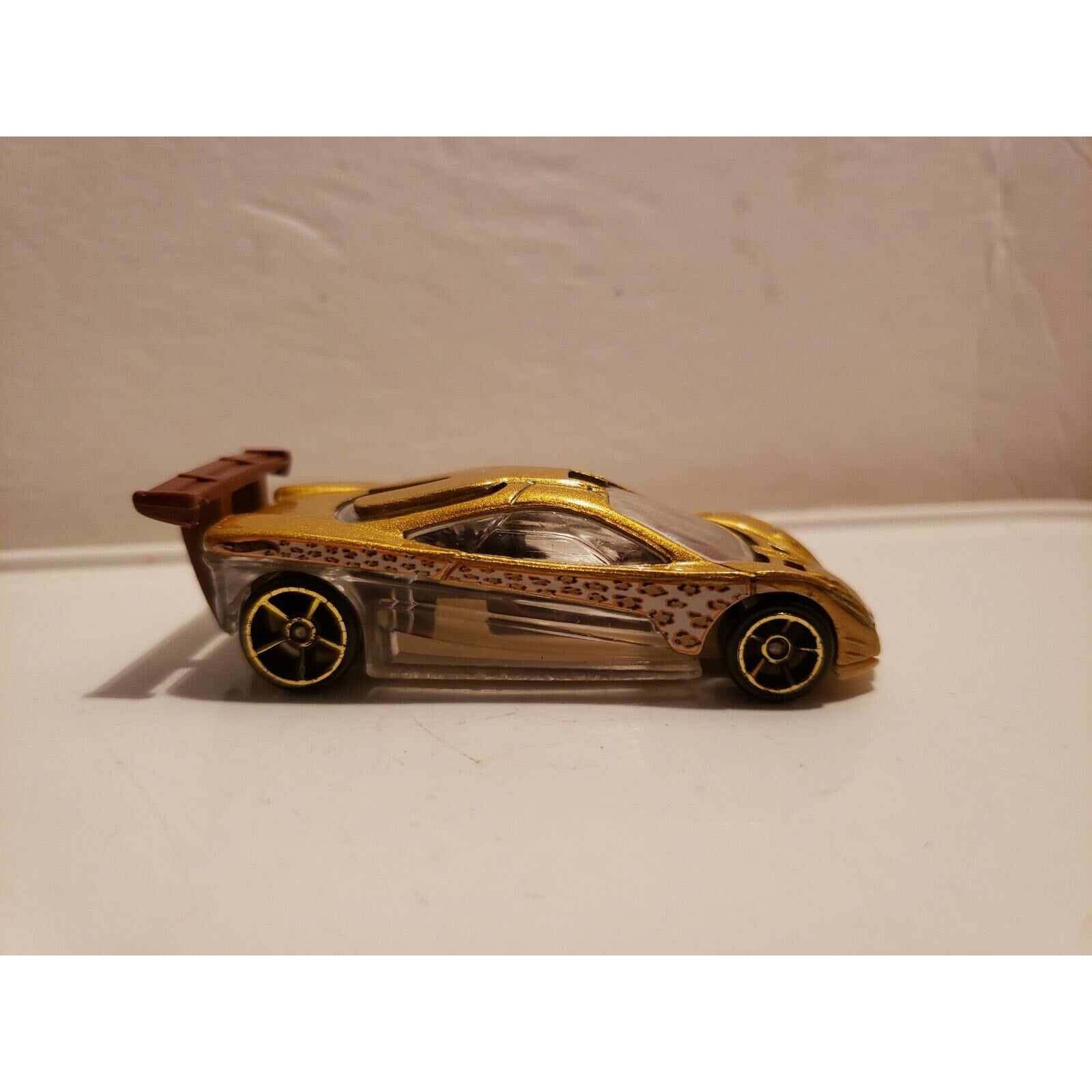 2001 Mattel Hot Wheels HW Prototype 12 Safari Leopard Print Bronze Gold Yellow