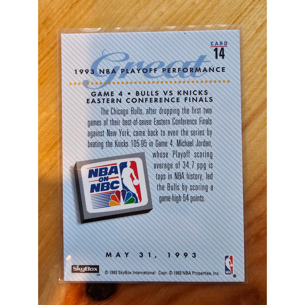 Michael Jordan 1993-1994 Skybox Premium #14 - Playoff Performance - Bulls - NBA