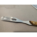 Vintage 2-Prong Stainless Carving/Serving Fork w/Wood Handle - 10-1/2" Long