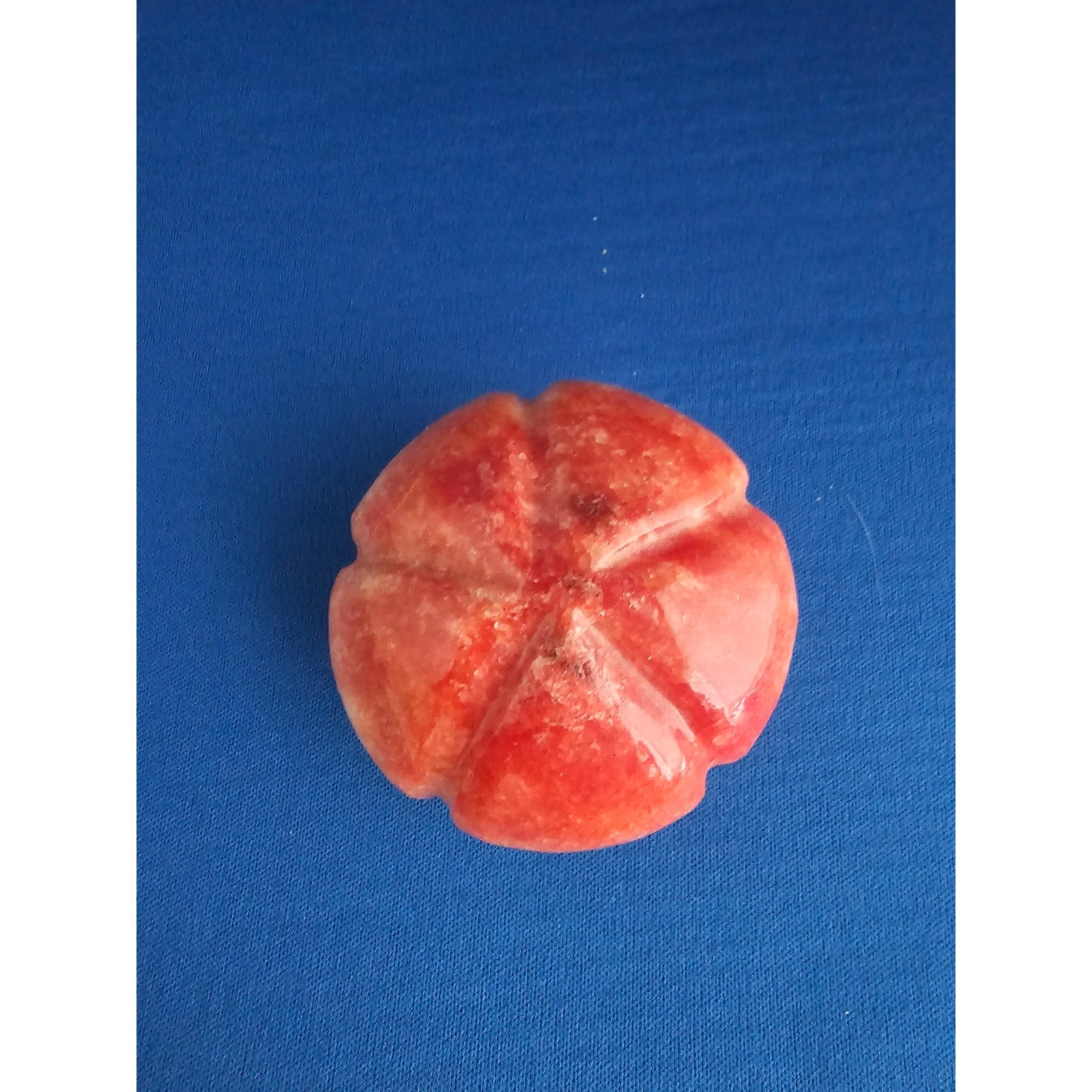 Vintage Alabaster Marble Carved Stone Fruit - Small 2-1/2" tall - Red