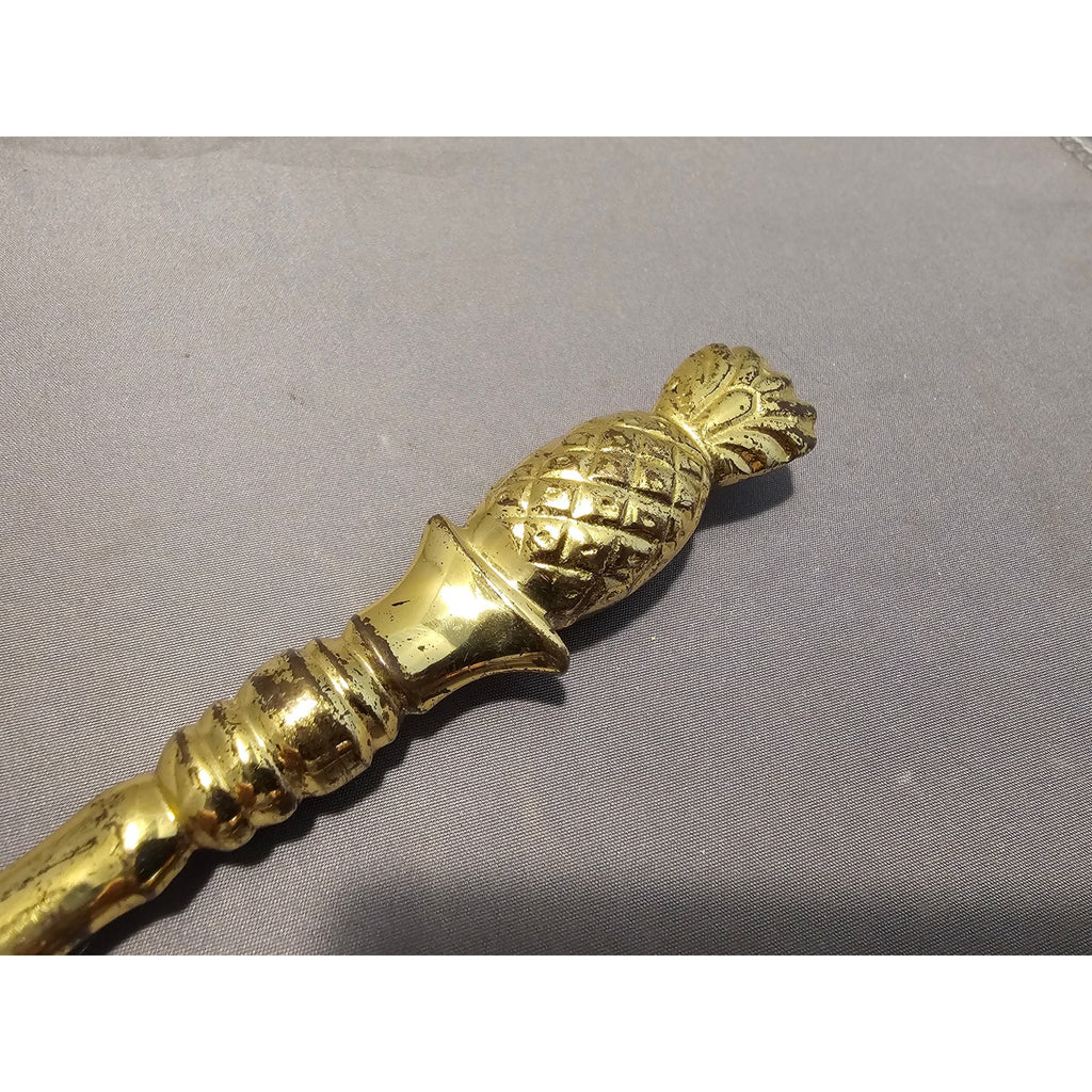 Vintage 8" Gold Brass Letter Opener w/Pineapple Design