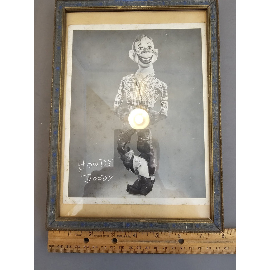 Vintage Framed Howdy Doody "Signed" Black and White Photo - 6-3/4" x 8-1/2"