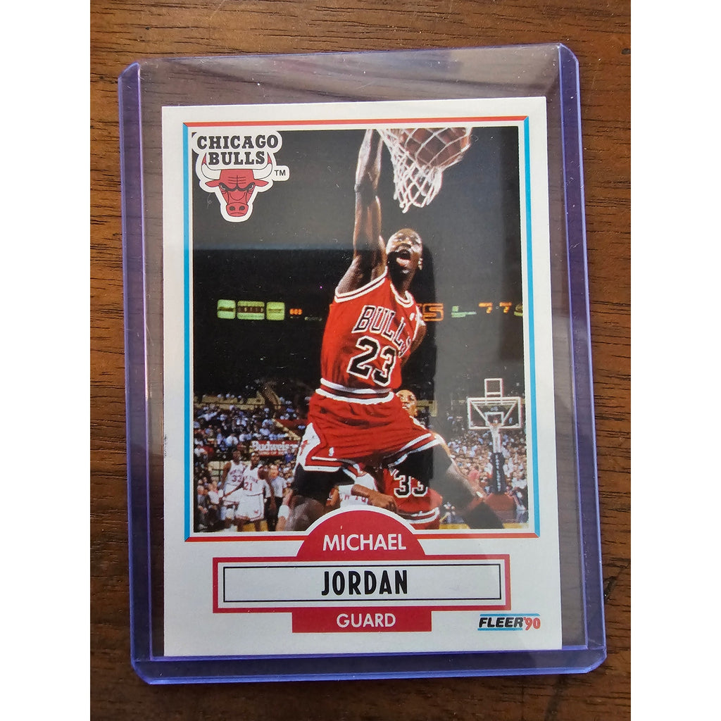 Michael Jordan 1990-1991 Fleer #26 - Chicago Bulls - NBA - Black Line Variation