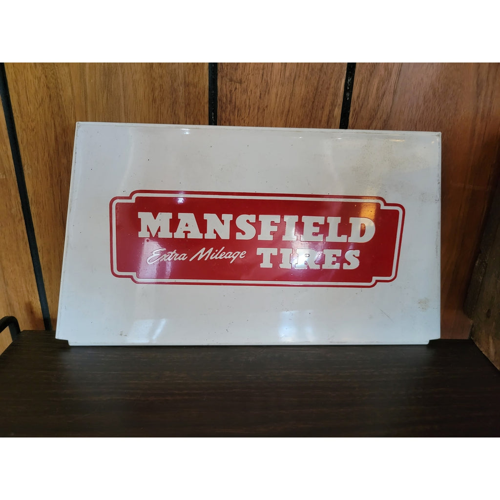 Vintage Mansfield Extra Milage Tires - Gas Station Metal Display Sign