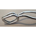 Vintage Heuck 8" (inch) Angled Stainless Steel Tongs - USA