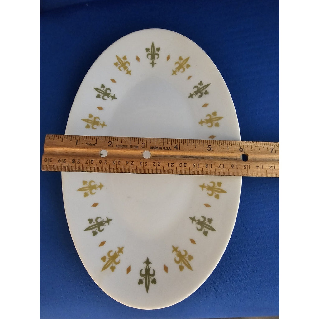 Vintage/Mid-Century 9” Oval Plate Royal M by Yamato - Made in Japan Crest Design