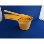 Set Of 5 Vintage Foley Yellow/Mustard Nesting Measuring Cups - Made in USA